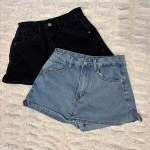 SHEIN Black and Blue Denim Skort Bundle